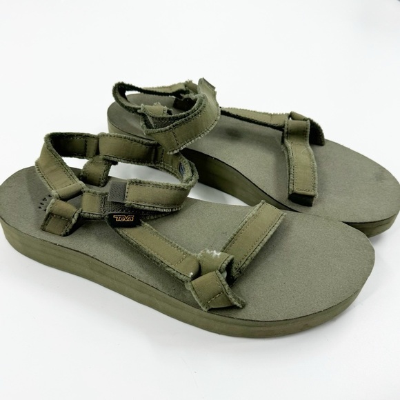 ✅ Teva Canvas Midform Universal Sandal ARMY GREEN SIZE 11 - Picture 1 of 9